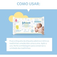 Lenço Umedecido Johnson's Baby: Cuidado Suave para Recém Nascidos - imagem 2