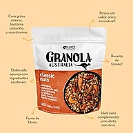 Hart's Natural Granola Australia Classic Nuts | Granola Sem Glúten, Sem Lactose, Vegano | 100% Natural | Alto em Fibras | Snack Saudável | 300g - imagem 3