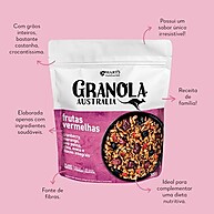 Hart's Natural Granola Australia Frutas Vermelhas | Granola Sem Glúten, Sem Lactose, Vegano | 100% Natural | Alto em Fibras | Snack Saudável | 300g - imagem 4