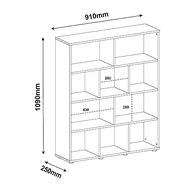 Estante Organizadora com 10 Nichos BOOK em Cor Naturale - Solução Moderna para Ambientes Organizados - imagem 3