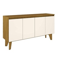 Buffet Quartzo 4 Portas Nature/Off White - Design Moderno em MDF - imagem 2