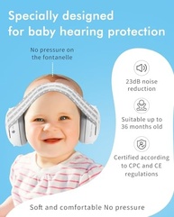 NECTAR BABY - Protetores Auriculares com Cancelamento de Ruído para Bebês até 36 Meses | Proteção Auditiva Confortável e Segura para Viagens - imagem 3