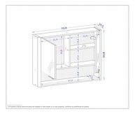 Armário de Banheiro Aéreo com Espelho e Nicho Santorini – Design Moderno e Funcionalidade - imagem 3