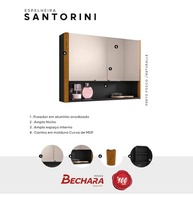 Armário de Banheiro Aéreo com Espelho e Nicho – Design Moderno e Funcionalidade - imagem 5