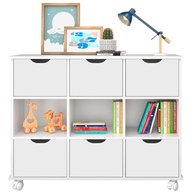 Organize com Estilo: Nicho Organizador 6 Gavetas com Rodízios Branco Qmovi - imagem 2
