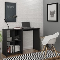 Escrivaninha com 4 Nichos Matrix Preto - Design Compacto e Organizado para Estudos e Trabalho - imagem 3