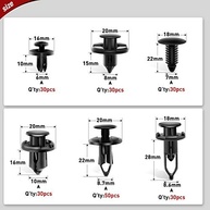 Kit 200 Clipes Retentores Automotivos Universal 6-10mm para GM, Ford, Toyota, Honda e Mais | Nilight - imagem 4