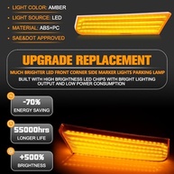 Luzes de LED Âmbar Gempro para Nissan Xterra 2002-2004: Iluminação de Estacionamento Frontal com Estilo e Segurança - imagem 3