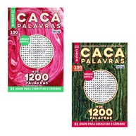 Kit 2 Livros Caça-Palavras Nível Médio/Difícil: Desafio Mental Divertido! - imagem 1