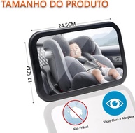Espelho Retrovisor 360° Ajustável para Bebês e Passageiros - Visão Clara e Segura no Carro - imagem 2