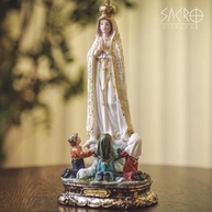Imagem de Nossa Senhora de Fátima com Pastores em Resina - 30cm - Importada - imagem 2