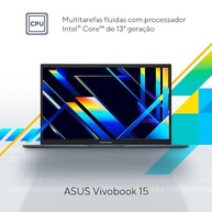 Notebook ASUS Vivobook 15 X1504VA Intel Core i5 1334U 8GB Ram 512GB SSD Windows 11 Tela 15,6" FHD Silver - NJ1740W - imagem 5