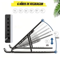 Suporte de Alumínio Ajustável para Notebook, Celular e Tablet – 6 Ângulos, Portátil e Ergonômico - imagem 3
