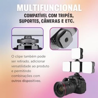 Luz LED RGB Portátil Clip-On: Iluminação Profissional para Celular, Notebook e Lives - imagem 5