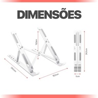 Suporte para Notebook e Tablet Premium Dobrável | 13 Ângulos | Ergonômico e Portátil - imagem 4