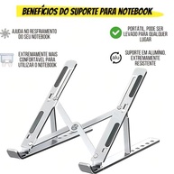 Suporte de Alumínio Ajustável para Notebook, Celular e Tablet – 6 Ângulos, Portátil e Ergonômico - imagem 5