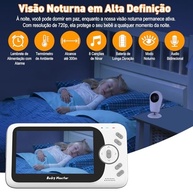 Babá Eletrônica VentoEco com Monitor 4.3", Visão Noturna, Áudio Bidirecional e Segurança Total sem Wi-Fi - imagem 3