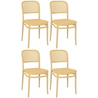 Kit com 4 Cadeiras de Jantar Roma - Design Moderno em Polipropileno Nude - imagem 2