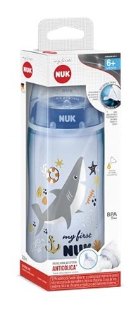 NUK Mamadeira My1St S2 Boy Azul 300ml - Bico Anatômico com Sistema Anticólico - imagem 5