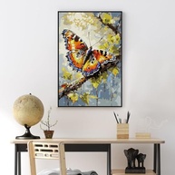 Kit de Pintura por Números Emoldurado - Borboleta | Atividade Relaxante para Adultos e Crianças - imagem 3