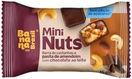 Banana Brasil Mini Nuts Barra de Castanhas e Pasta de Amendoim com Cobertura de Chocolate Ao Leite Com 22 Unidades de 15G (330G) - imagem 1