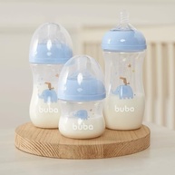 Mamadeira Easy Flow Nuvem Azul 270ml - Sistema Anticólico BPA Free - imagem 3