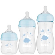 Kit 3 Mamadeiras Easy Flow Nuvem Azul 120/270/330ml - Sistema Anticólico para Bebês - imagem 5