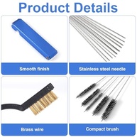 Kit Limpeza Carburador Profissional: 23 Agulhas, 5 Escovas Nylon e 4 Ganchos para Motos, Motosserras e Mais! - imagem 5