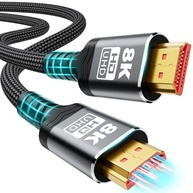 Cabo HDMI 2.1 8K Premium: Imersão Total em 4K@240Hz e 8K@60Hz | 48Gbps | Nylon Trançado | PS5 e TVs - imagem 2