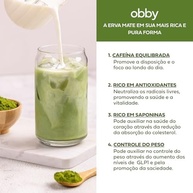 Obby Erva Mate Premium - Estilo Matcha - 60g - Energia Limpa, Super Antioxidante, Sustentável - Versátil para Bebidas e Receitas - imagem 2