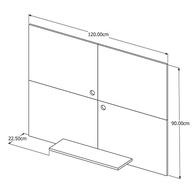 Painel Paris para TV até 50" | Design Moderno Off White/Nature - imagem 3