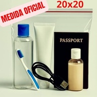 Saco Zip Lock 20x20 Oficial ANAC - 10 Unidades para Viagens Aéreas Internacionais com 1L de Capacidade - imagem 3