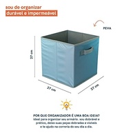 Oikos - Organizador Multiuso Dobrável Grande Azul - Espaço Organizado com Estilo - imagem 4