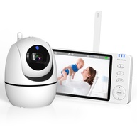 Monitor de Bebê OLANENEM 5" com Câmera 360°, Visão Noturna, Áudio Bidirecional e Bateria de 10h - imagem 1