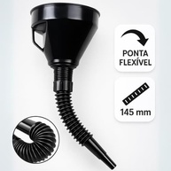 Funil Multiuso Flexível 145mm: Óleo, Combustível e Mais com Ponta Estreita e Alça de Apoio - imagem 4