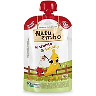 Papinha Orgânica Natuzinho Morango & Banana 99g - imagem 3