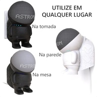 Suporte de Tomada Astronauta para Alexa Echo Dot 5ª/4ª Geração (Preto) - Design Moderno e Organização - imagem 4