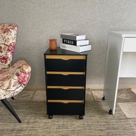 Gaveteiro Movlar 4 Gavetas com Rodinhas - Design Moderno para Escritório e Organização - imagem 3