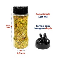 12 Potes de Tempero com Tampa Dosadora e Etiquetas - Conservação e Organização na Cozinha - imagem 3