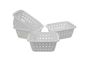 Conjunto com 4 Cestos Plástico Organizador 1,4L Branco - Linha Log - imagem 4