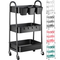Carrinho Organizador com Rodas Bloqueáveis 3 Níveis - Ideal para Cozinha, Banheiro e Lavanderia - imagem 2
