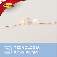 Command 3M - Organizador de Fios e Luzes Natalinas Adesivo Removível Transparente - 20 Unidades - imagem 5