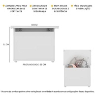 Caixa de Brinquedos Baú Organizador Multimóveis FG2315 - Espaçosa e Resistente em Branco - imagem 4