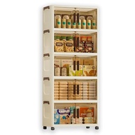 Armário Organizador Dobrável com Rodinhas 5 Prateleiras - 40cm Largura, Transparente, Espaçoso e Prático para Casa - imagem 2