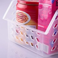 Cestinha de Plástico Retangular Organizadora Empilhável Incolor - Plasútil - imagem 3
