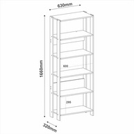 Estante Organizadora com 5 Nichos em Estilo Industrial - Cor Branco | Artely - imagem 3