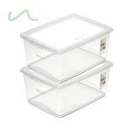 Kit 2 Caixas Organizadoras 15L Ordene - Design Moderno Cristal - imagem 3
