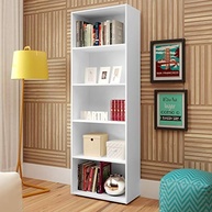 Estante Livreiro com 5 Nichos Branco MULTY - Organize com Estilo e Praticidade - imagem 2