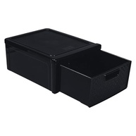 Gaveteiro Plástico Rattan Preto – Organize com Estilo e Praticidade - imagem 2