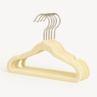 Kit 25 Cabides Veludo Infantil Slim Ultrafino Bege - Organize com Estilo e Cuidado - imagem 2